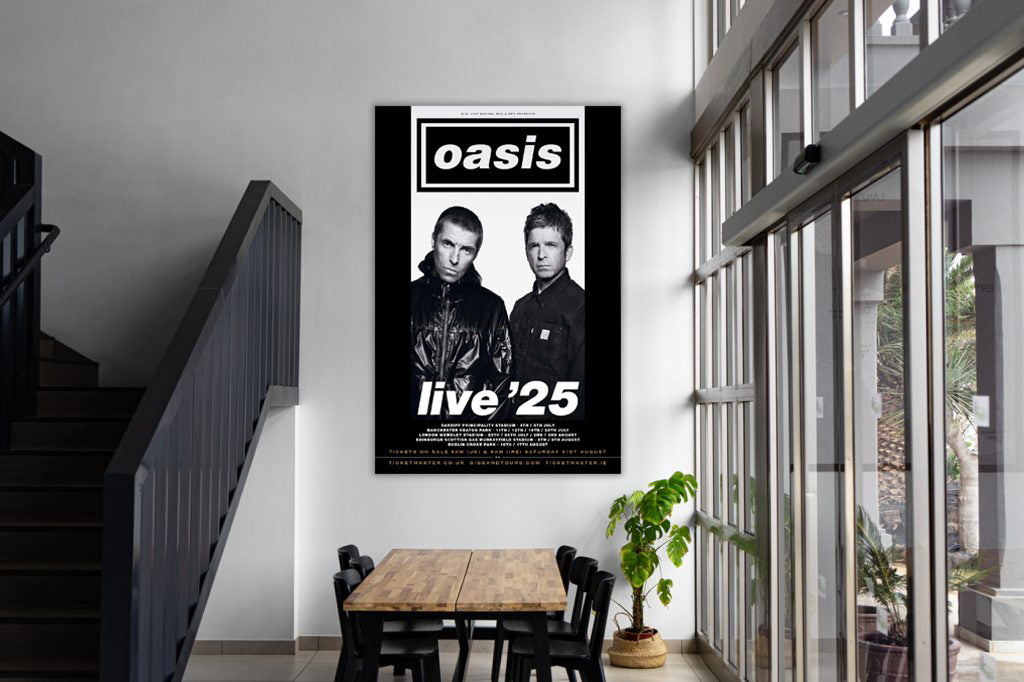 Oasis Live '25 — Official Tour Poster Canvas