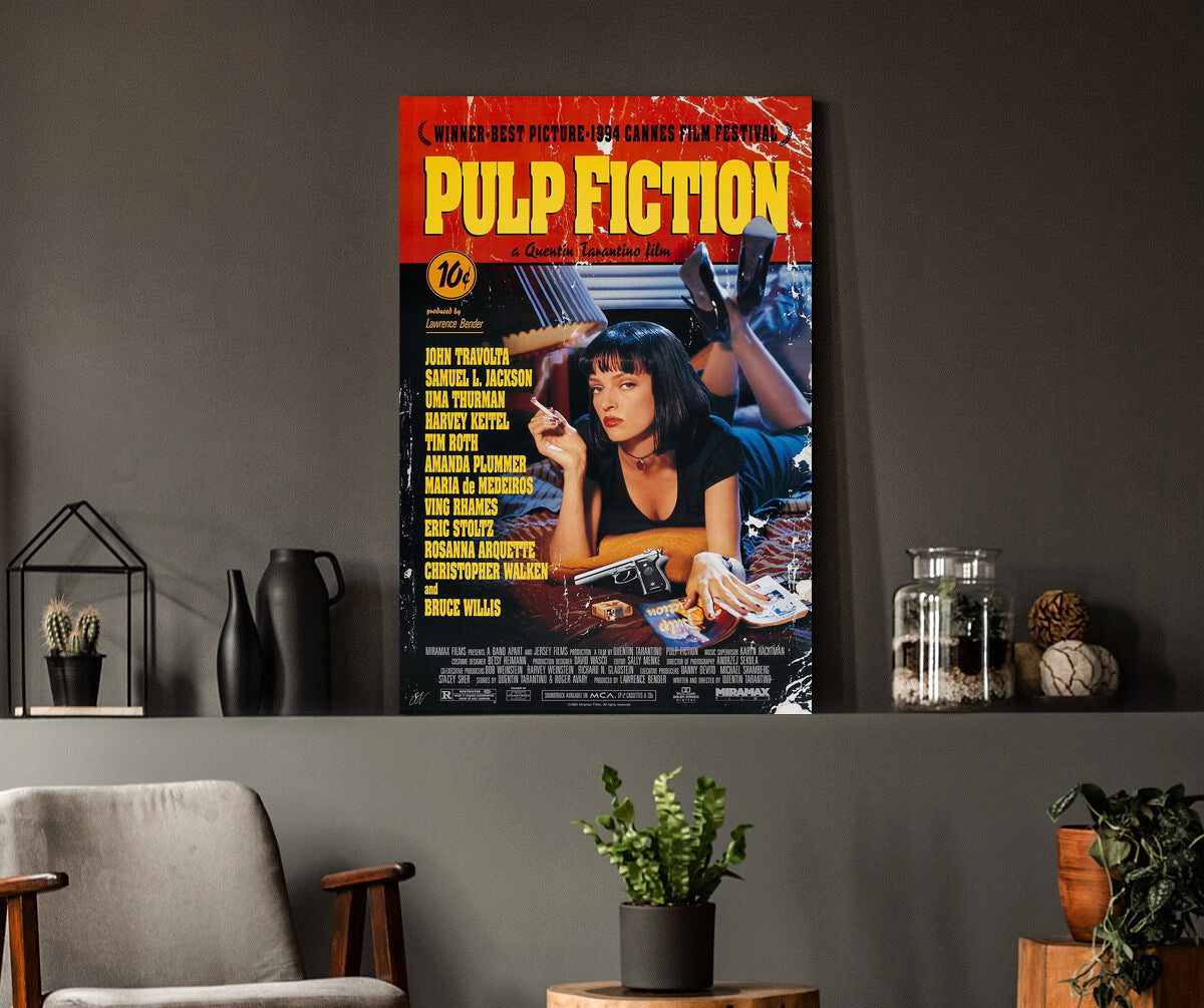 Pulp Fiction | Quentin Tarantino Classic Movie Poster Box Canvas Print