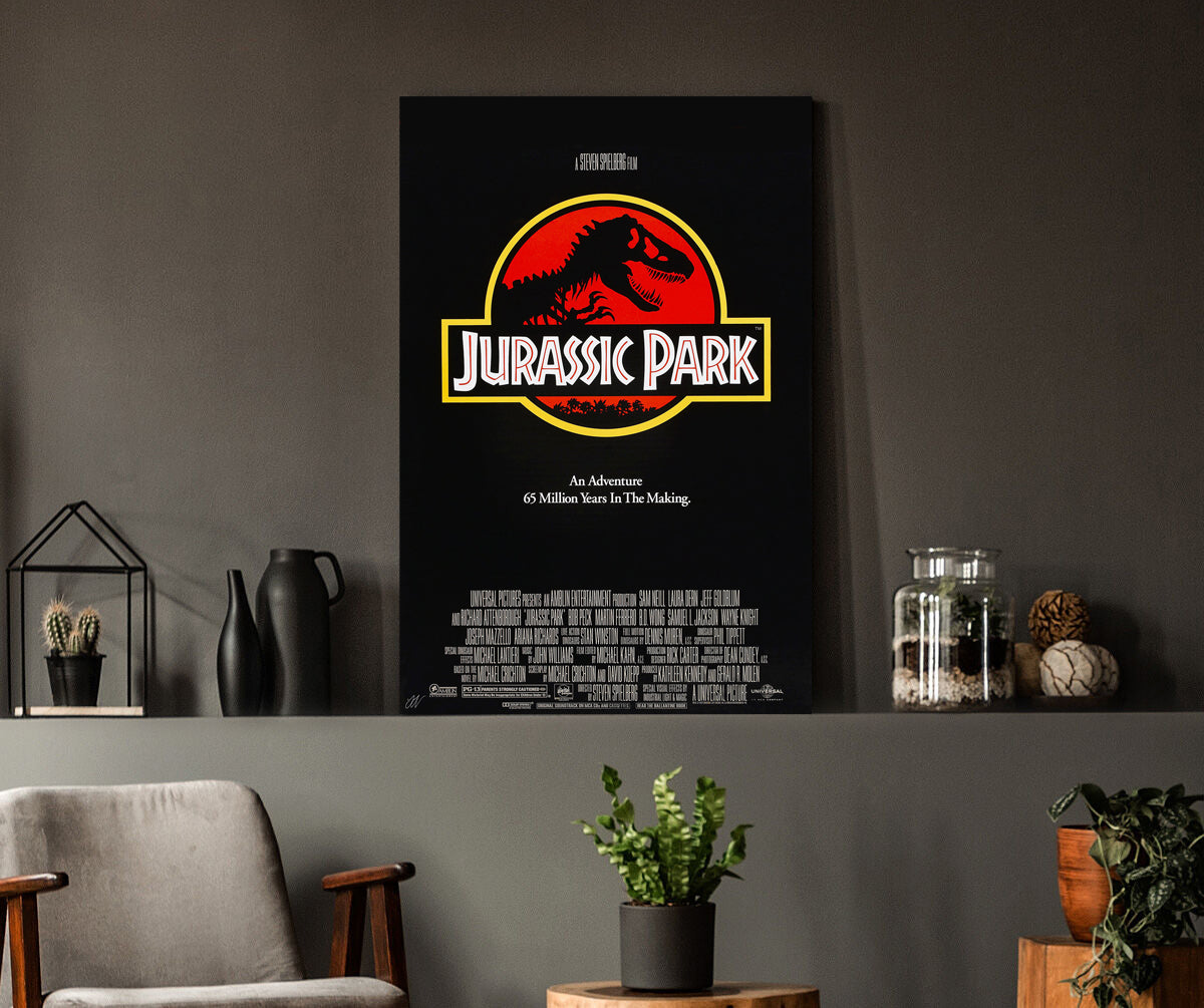 Jurassic Park | Steven Spielberg Classic Movie Poster Box Canvas Print