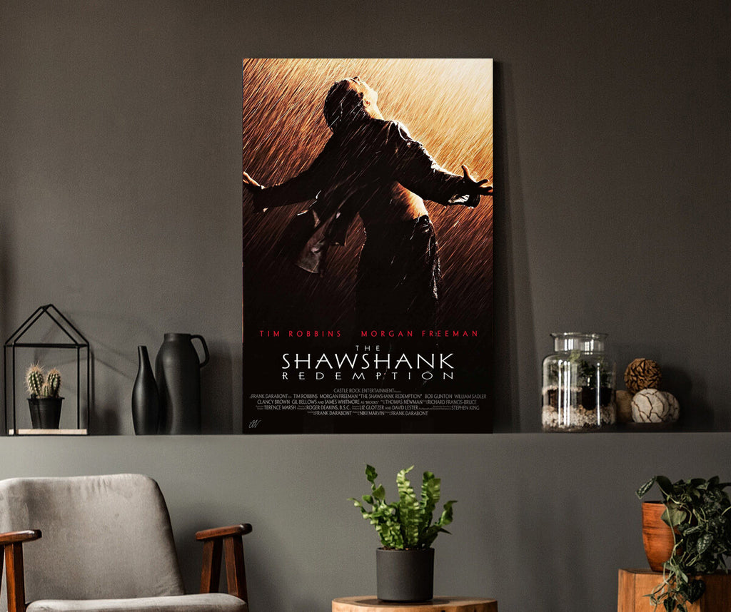 The Shawshank Redemption | Tim Robbins & Morgan Freeman Movie Poster Box Canvas Print