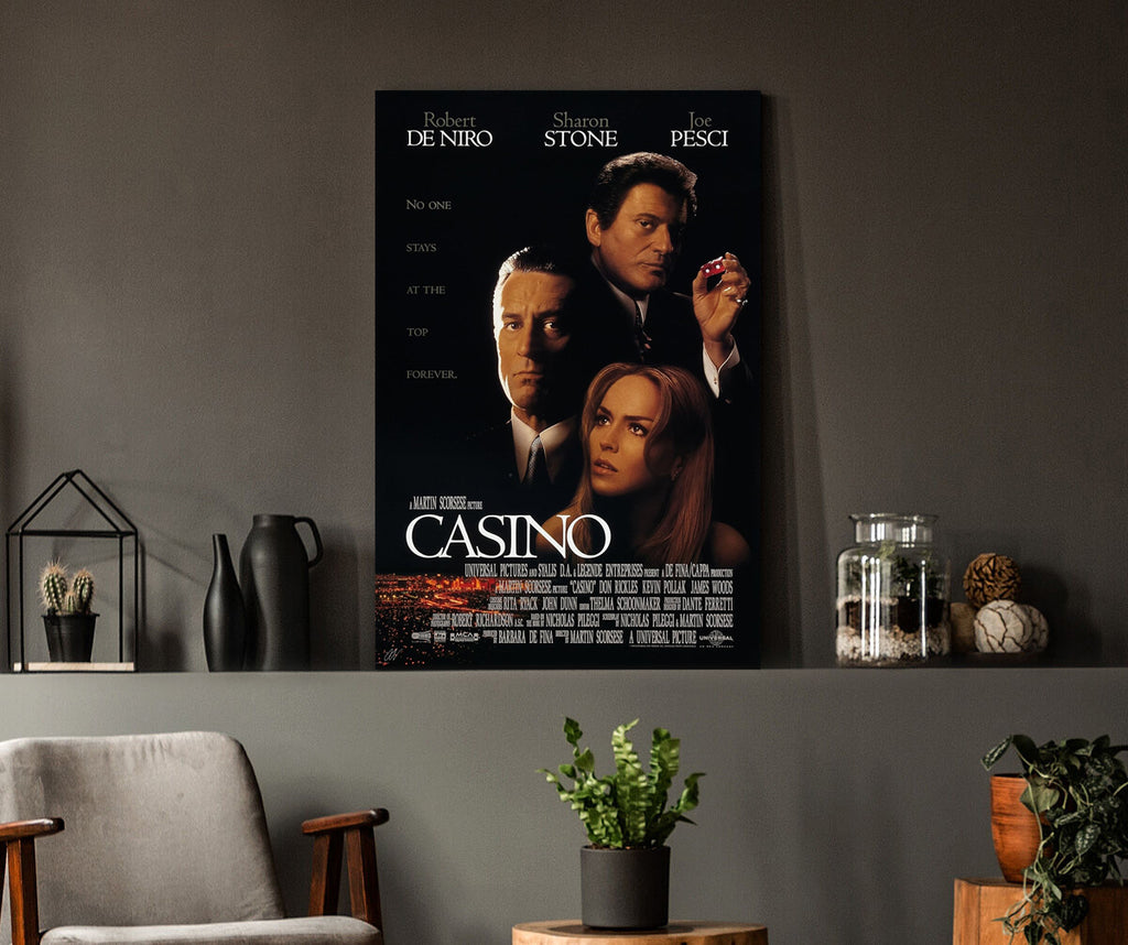 Casino | Robert De Niro, Sharon Stone & Joe Pesci Movie Poster Box Canvas Print