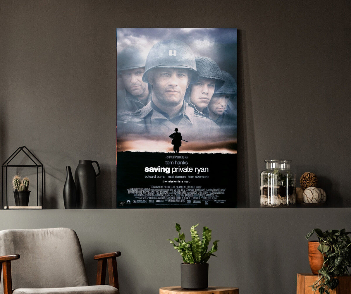 Saving Private Ryan | Tom Hanks Steven Spielberg Movie Poster Box Canvas Print