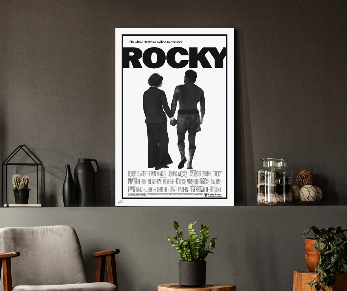 Rocky | Sylvester Stallone Classic Movie Poster Box Canvas Print