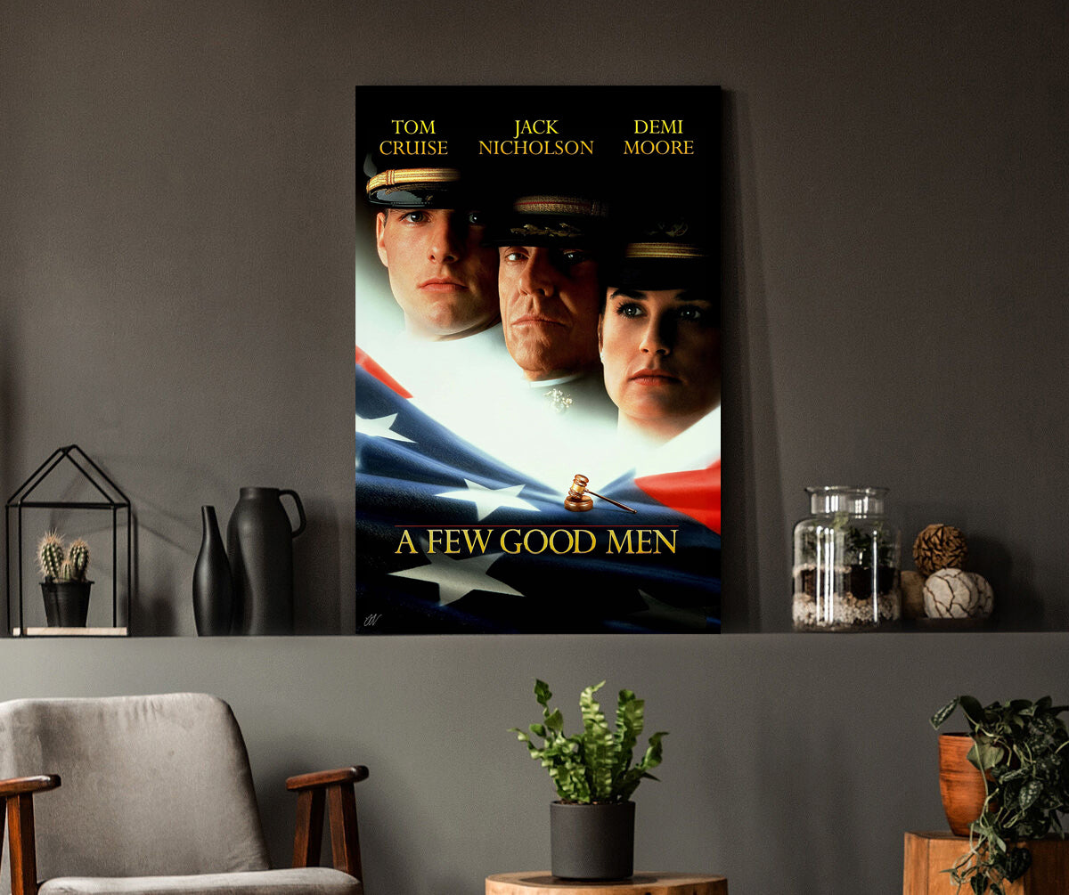 A Few Good Men | Tom Cruise, Jack Nicholson & Demi Moore Movie Poster Box Canvas Print