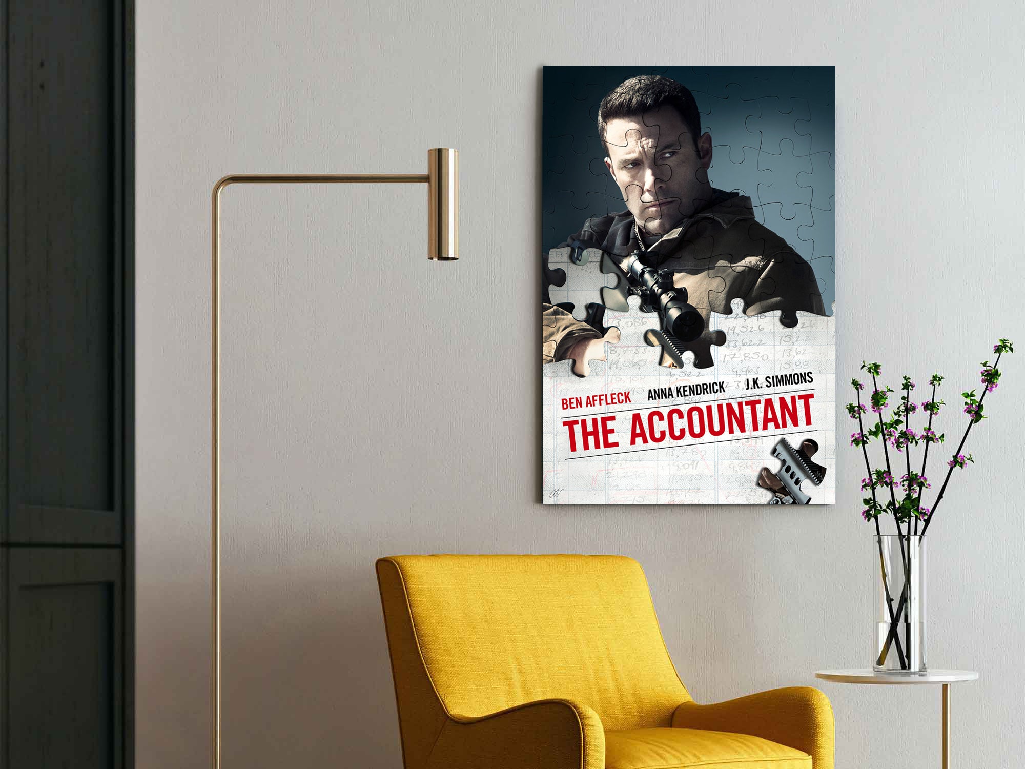 The Accountant | Ben Affleck Movie Poster Box Canvas Print