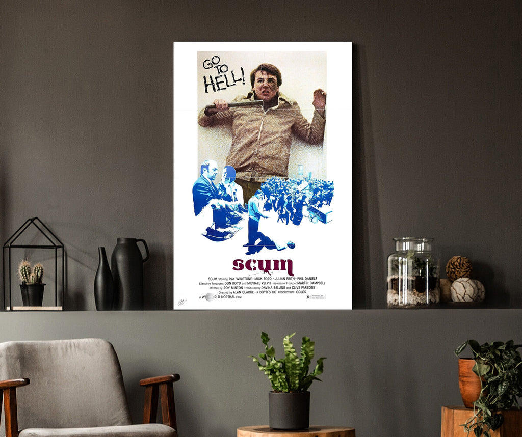 Scum | Ray Winstone British Classic Movie Poster Box Canvas Print