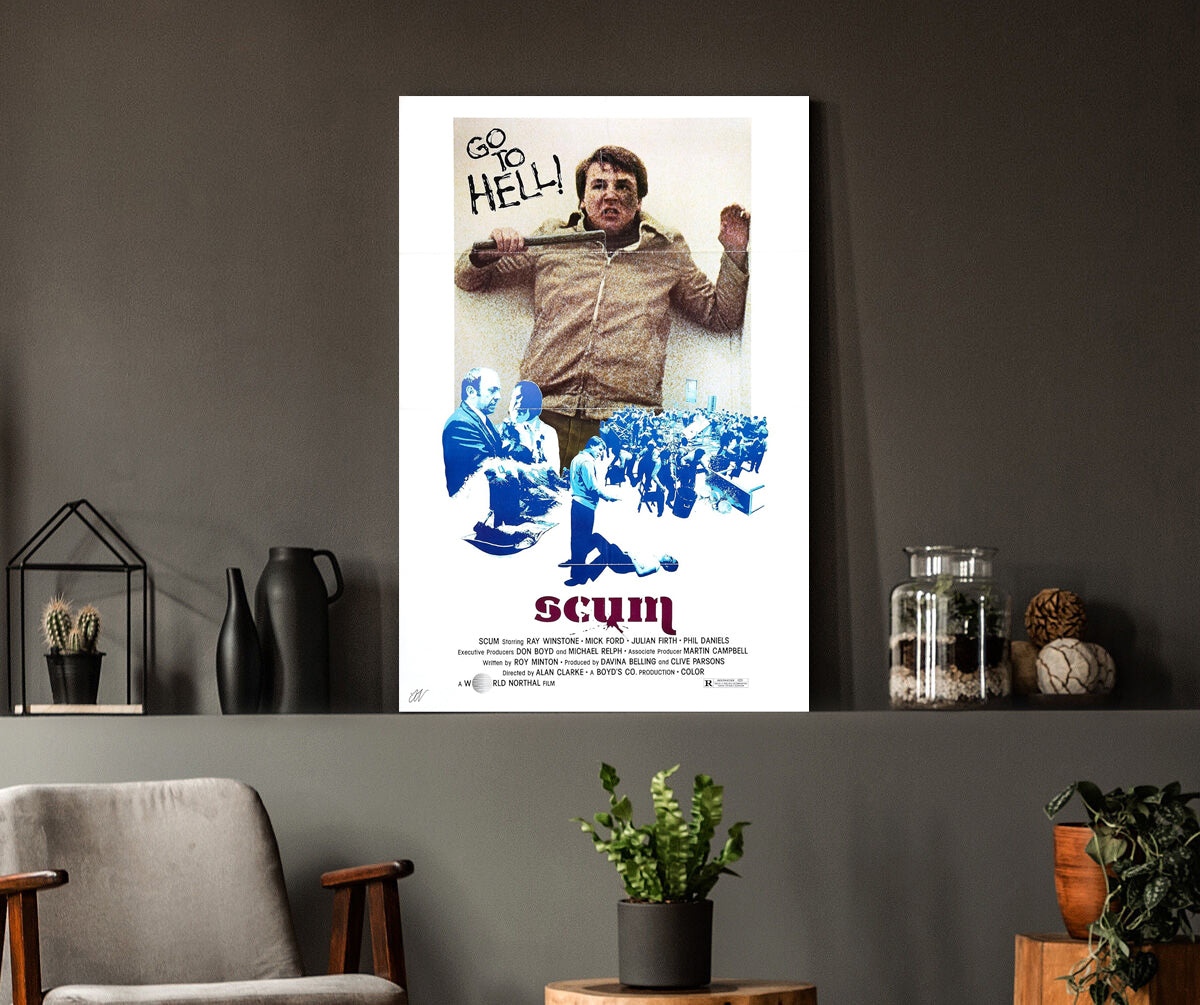 Scum | Ray Winstone British Classic Movie Poster Box Canvas Print
