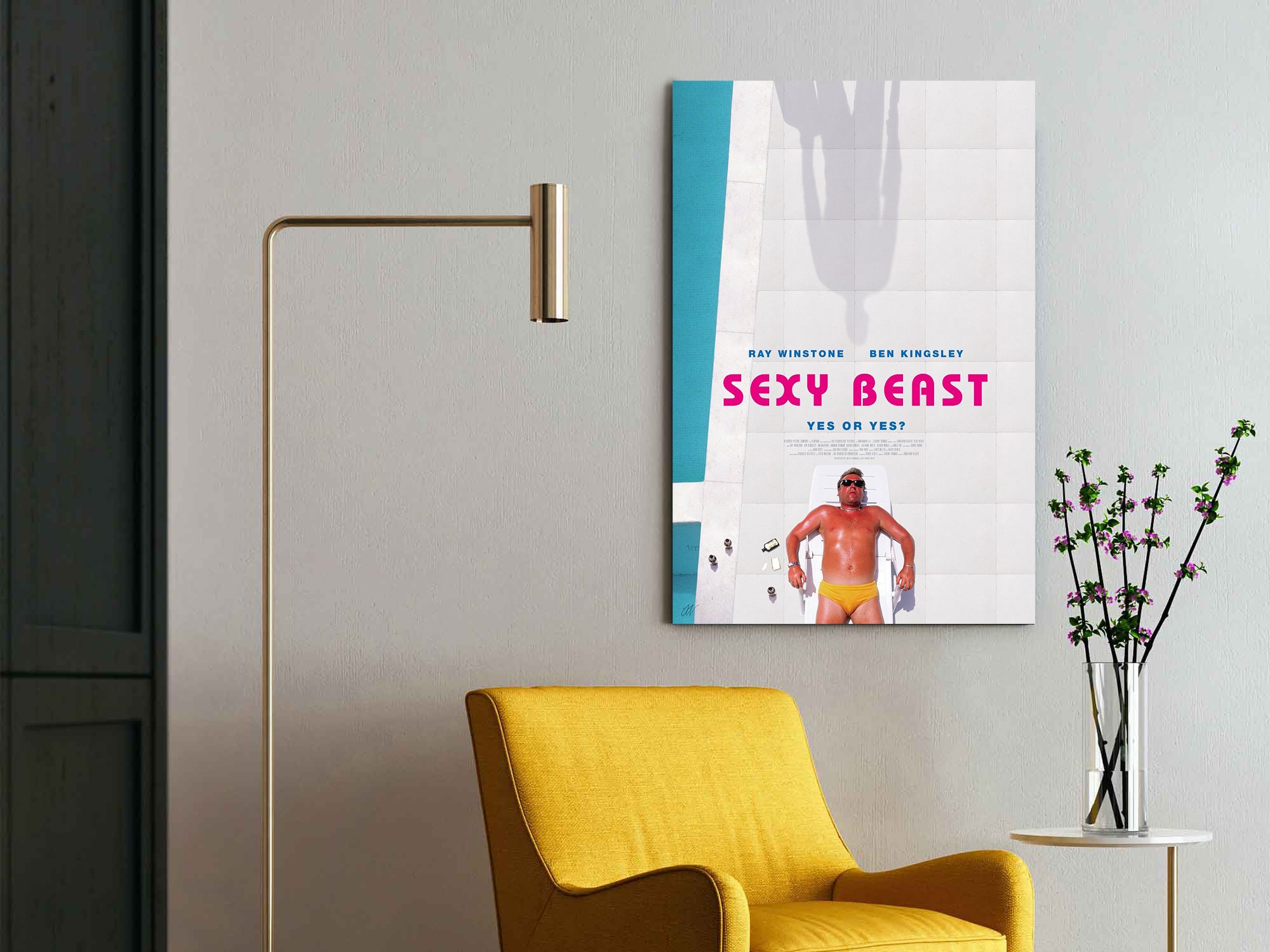 Sexy Beast | Ray Winstone & Ben Kingsley Movie Poster Box Canvas Print