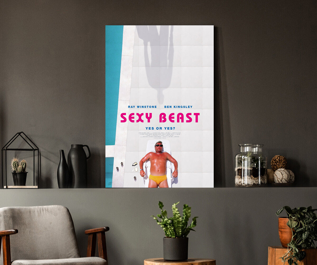 Sexy Beast | Ray Winstone & Ben Kingsley Movie Poster Box Canvas Print