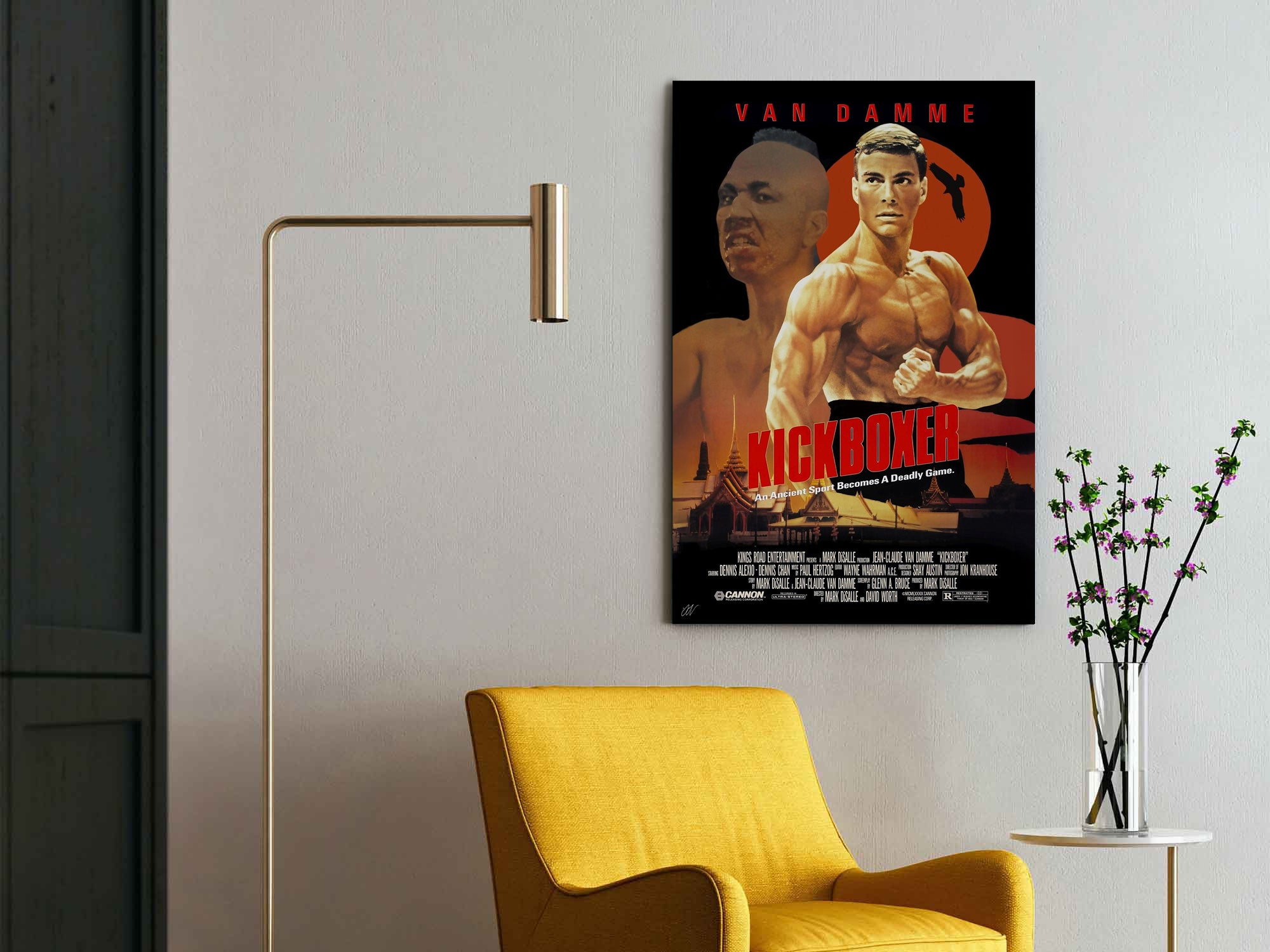 Kickboxer | Jean-Claude Van Damme Classic Movie Poster Box Canvas Print