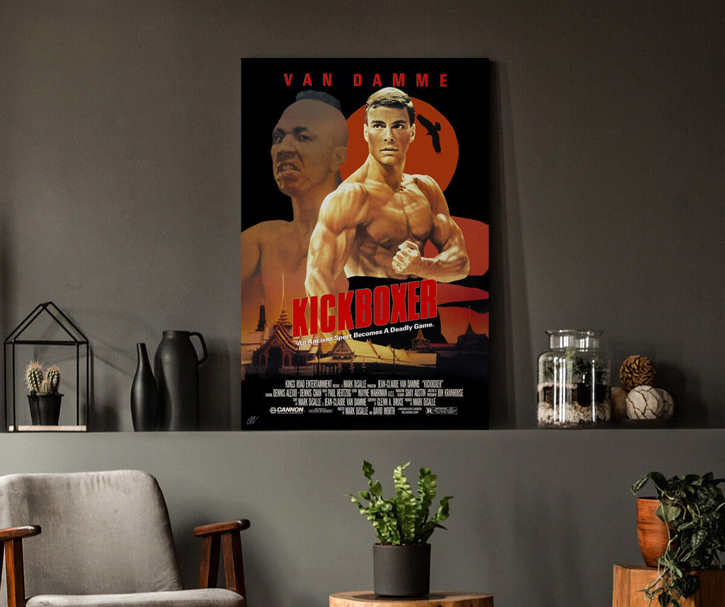Kickboxer | Jean-Claude Van Damme Classic Movie Poster Box Canvas Print