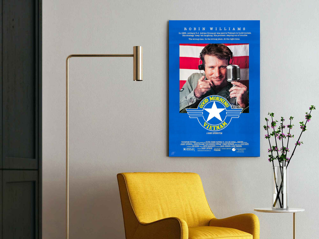 Good Morning Vietnam | Robin Williams Classic Movie Poster Box Canvas Print