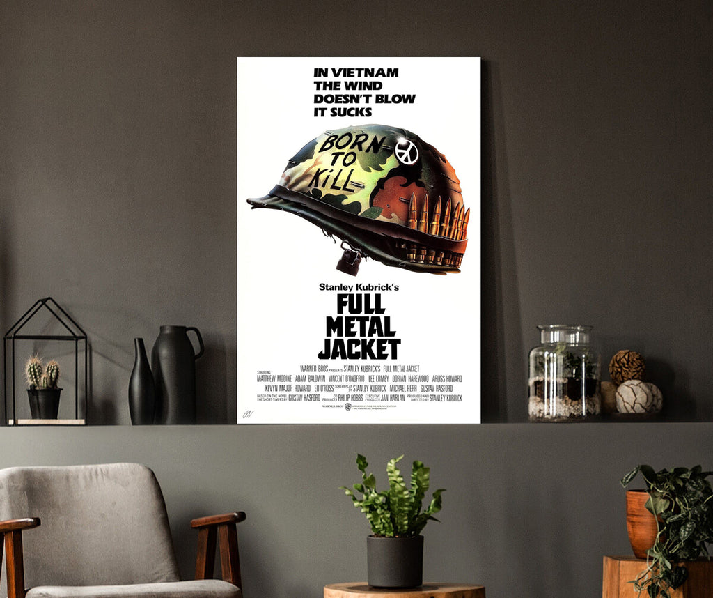 Full Metal Jacket | Stanley Kubrick Classic Movie Poster Box Canvas Print
