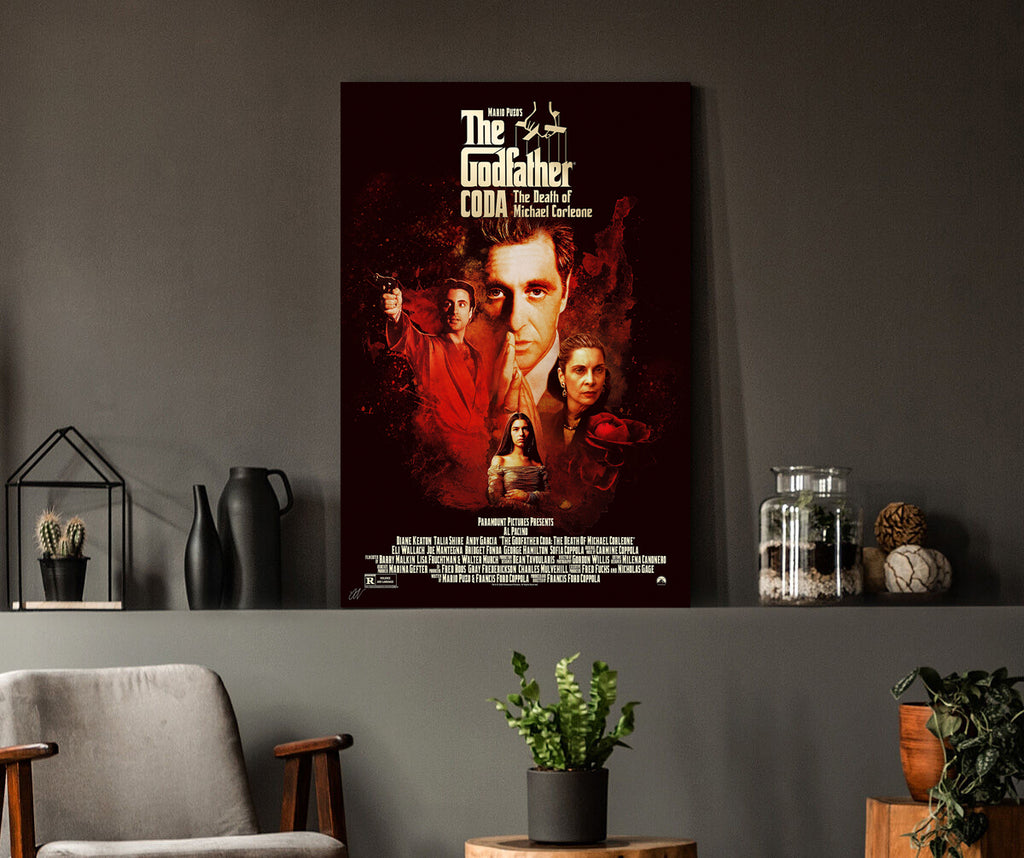 The Godfather Coda: The Death of Michael Corleone | Al Pacino Movie Poster Box Canvas Print