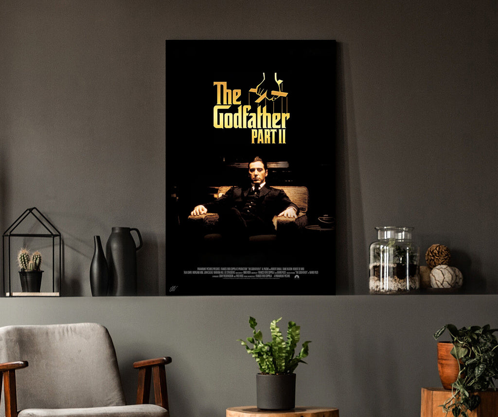 The Godfather Part II | Al Pacino & Robert De Niro Movie Poster Box Canvas Print