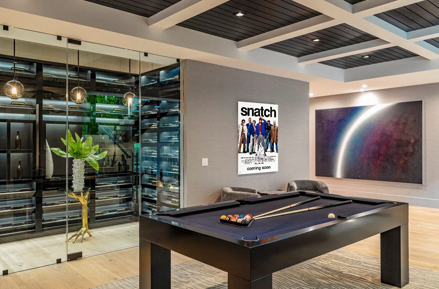 Snatch | Guy Ritchie, Brad Pitt & Jason Statham Movie Poster Box Canvas Print