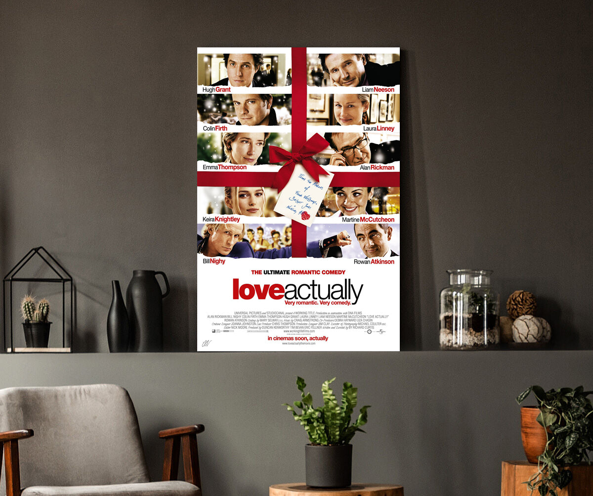 Love Actually | Hugh Grant, Colin Firth & Emma Thompson Movie Poster Box Canvas Print
