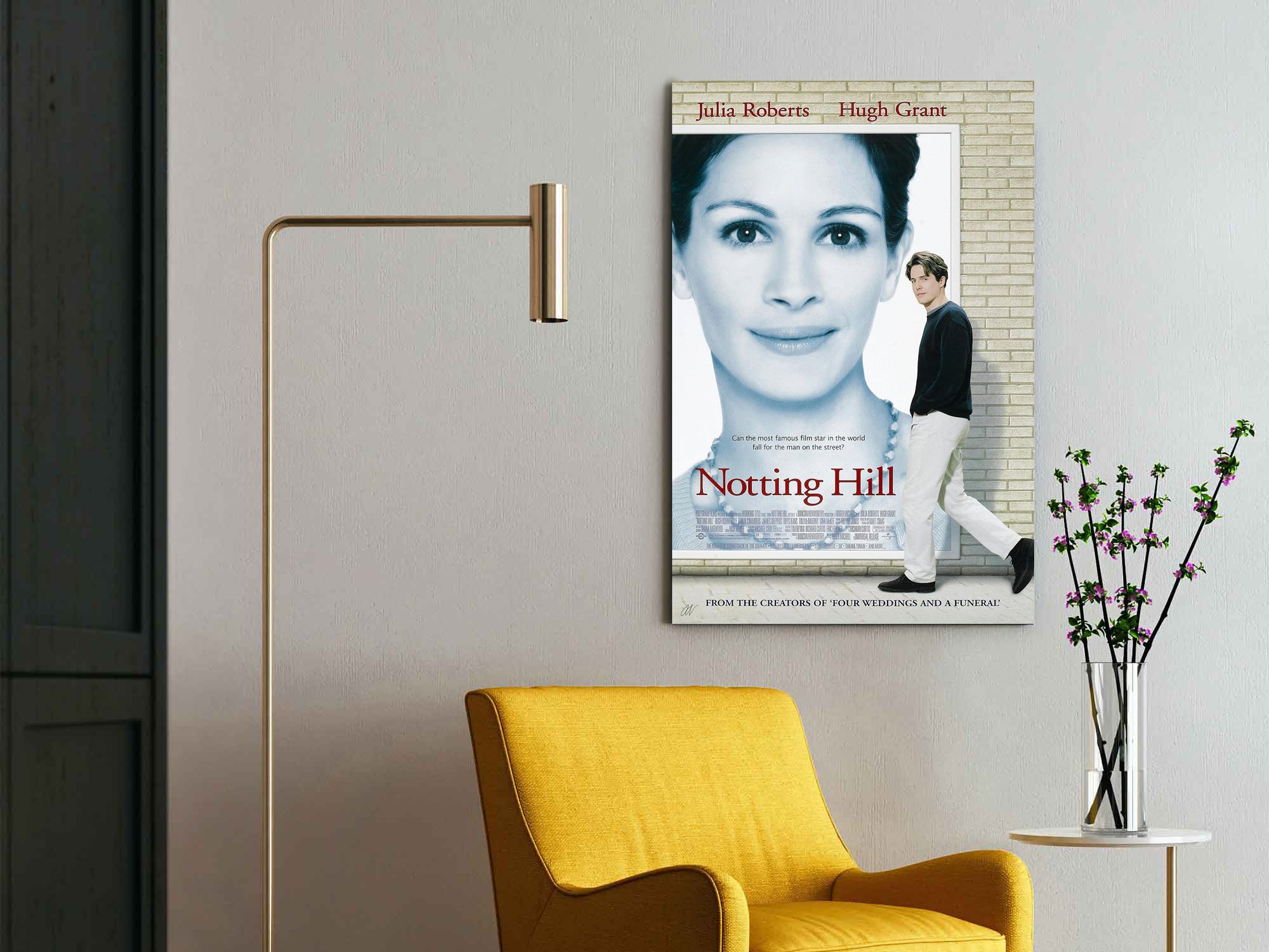 Notting Hill | Julia Roberts & Hugh Grant Movie Poster Box Canvas Print