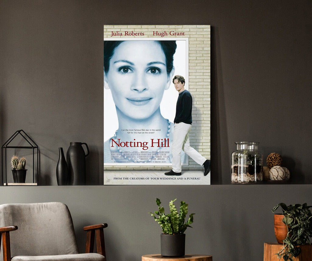 Notting Hill | Julia Roberts & Hugh Grant Movie Poster Box Canvas Print