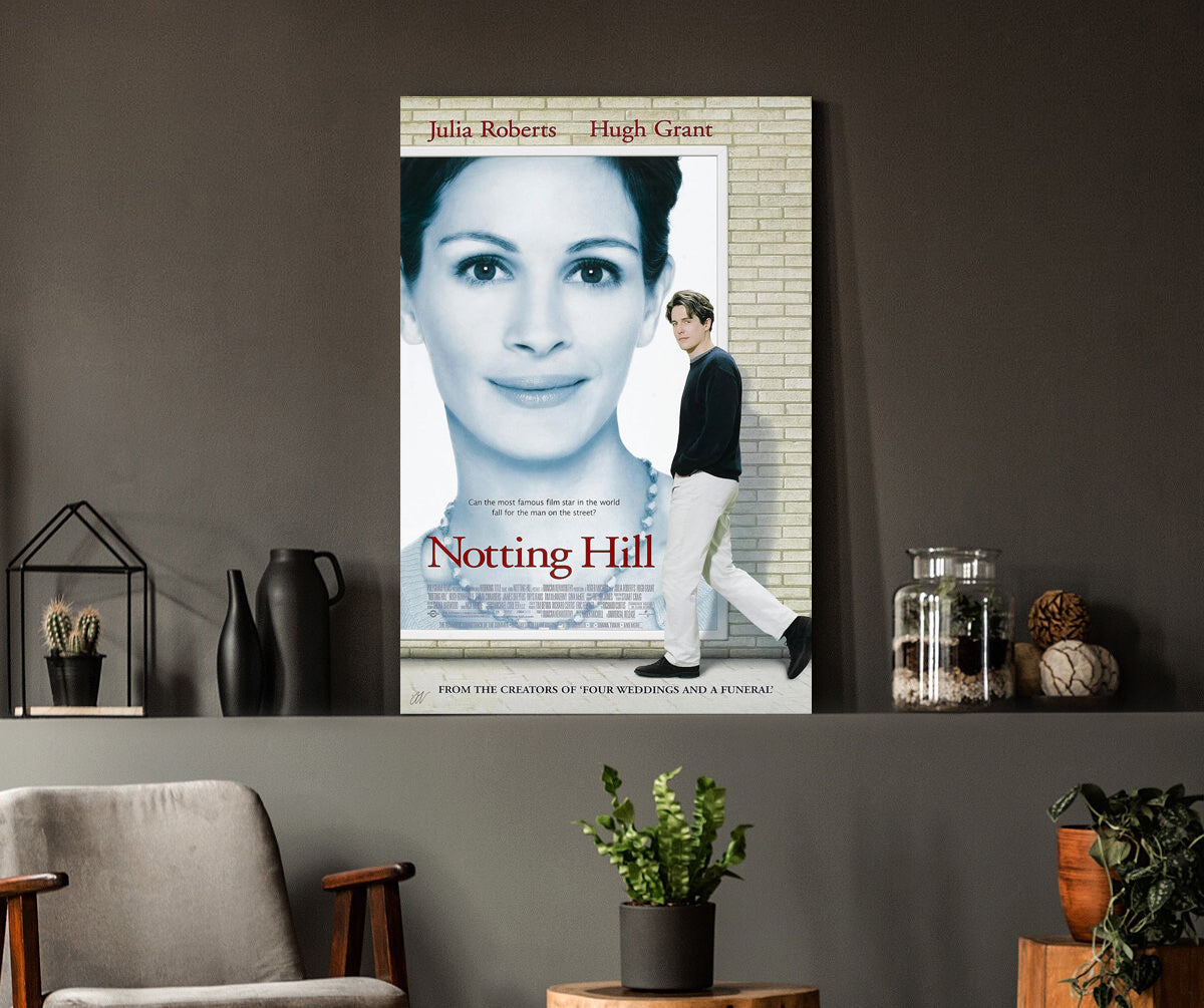 Notting Hill | Julia Roberts & Hugh Grant Movie Poster Box Canvas Print