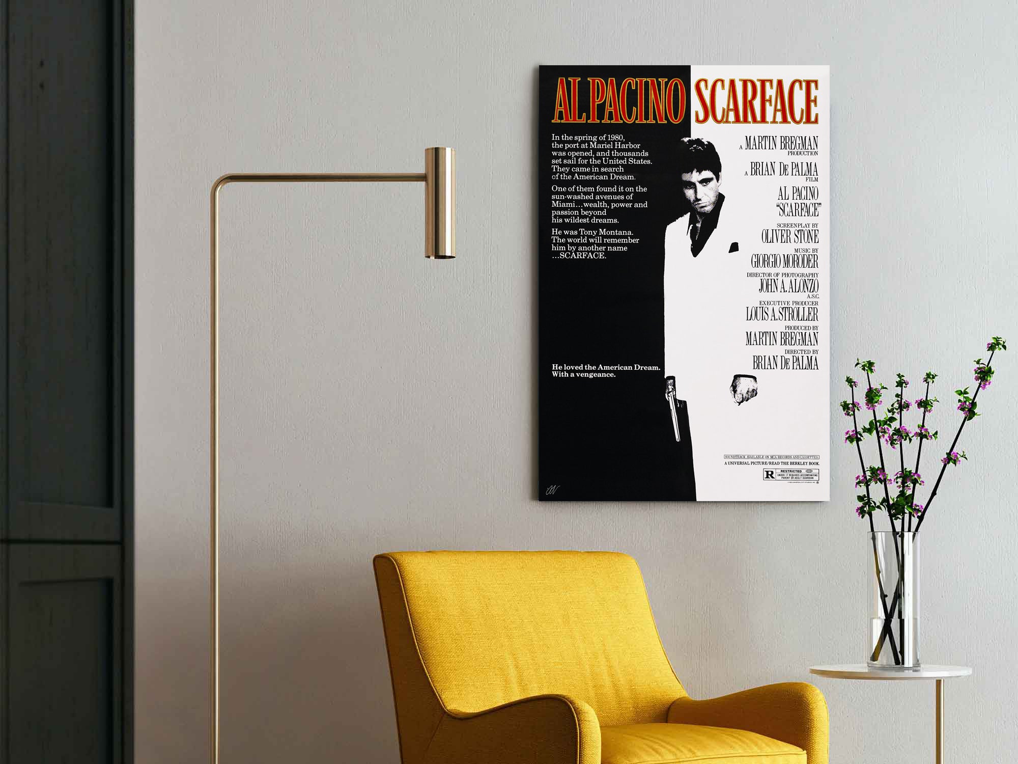 Scarface | Al Pacino Classic Movie Poster Box Canvas Print