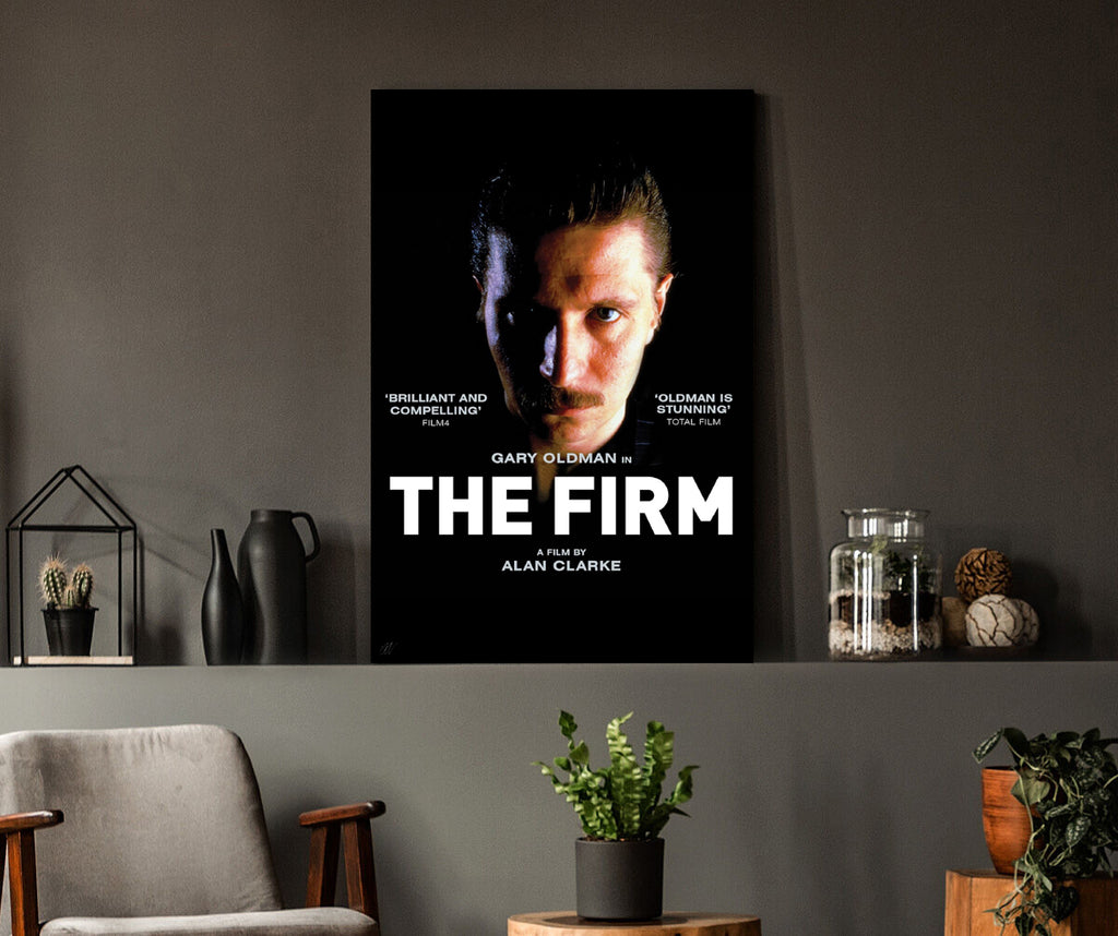 The Firm | Gary Oldman — A Film by Alan Clarke Movie Poster Box Canvas Print