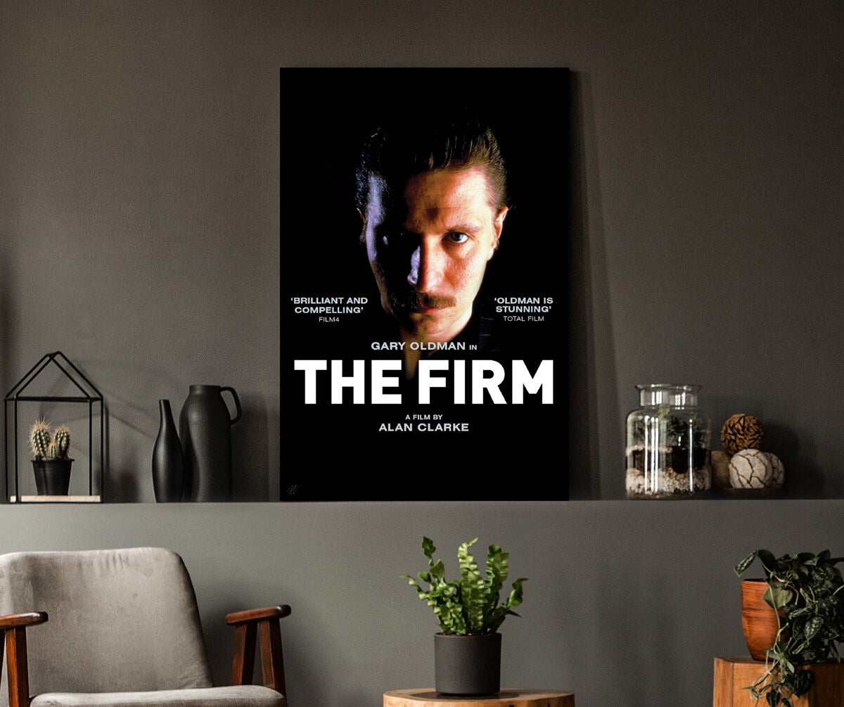 The Firm | Gary Oldman — A Film by Alan Clarke Movie Poster Box Canvas Print