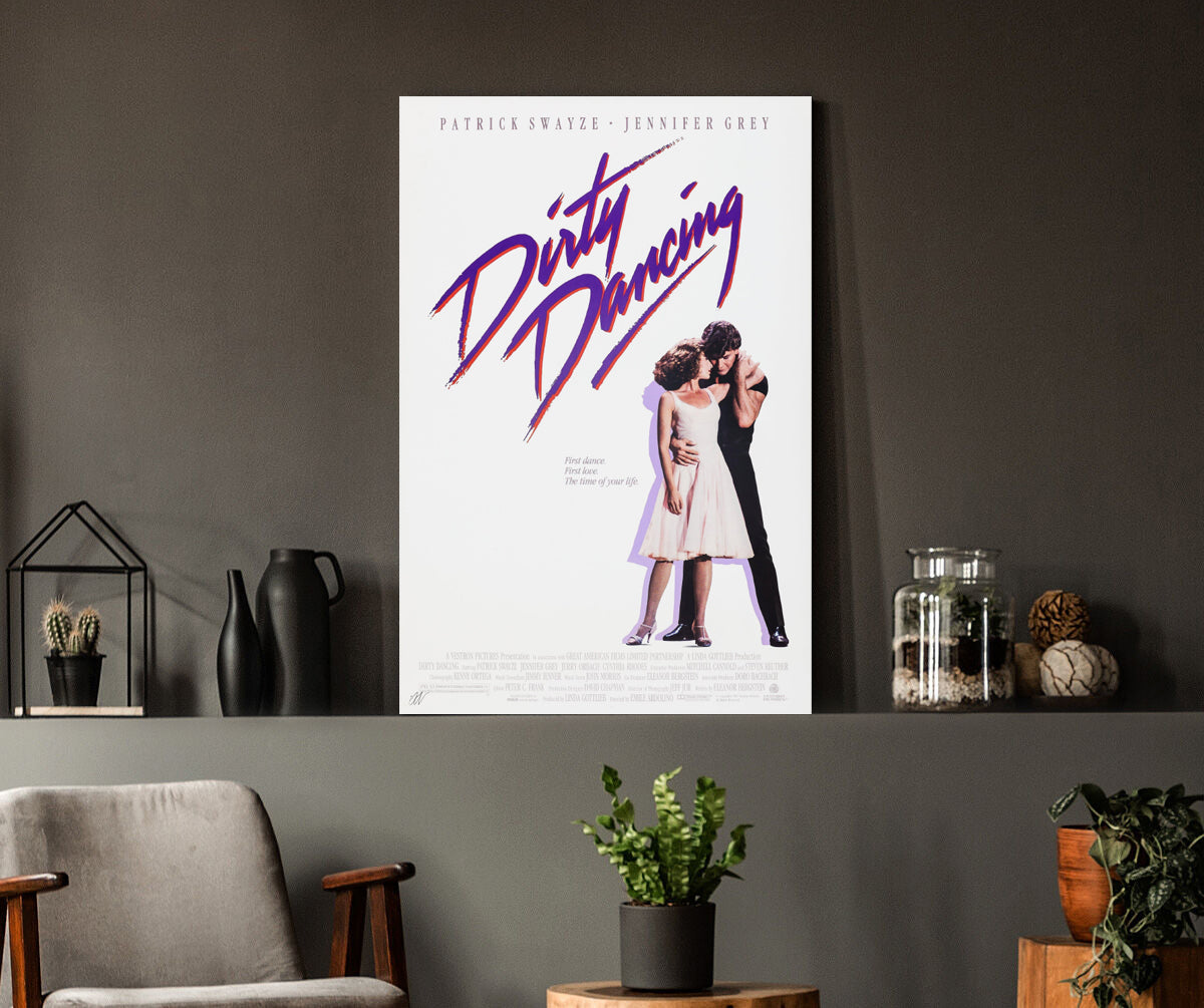 Dirty Dancing | Patrick Swayze & Jennifer Grey Movie Poster Box Canvas Print